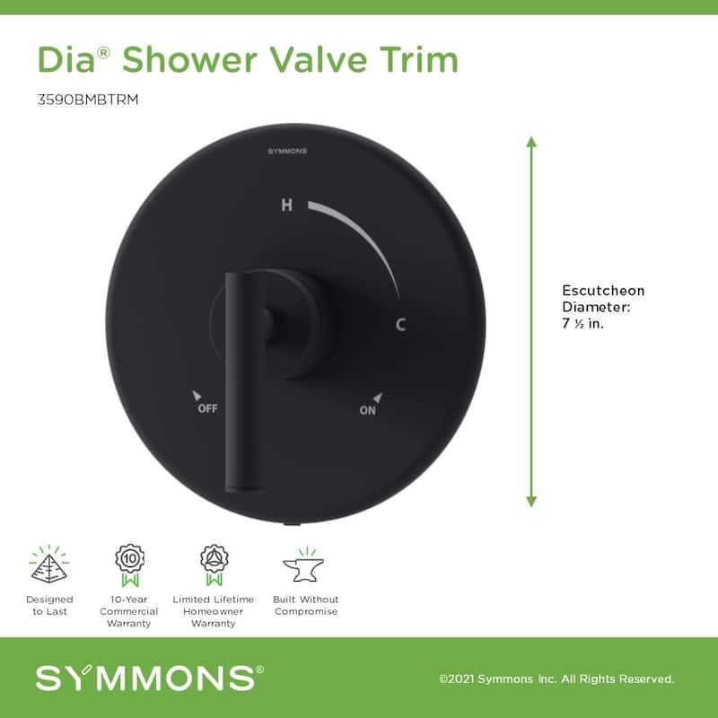 Symmons 3590BTRM Dia Pressure Balanced Valve Trim Only with Single
