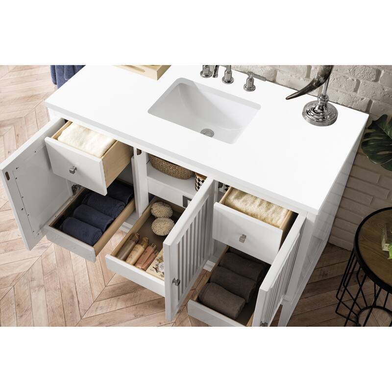 James Martin Vanities E645-V48-3WZ Athens 48" Free Standing Single