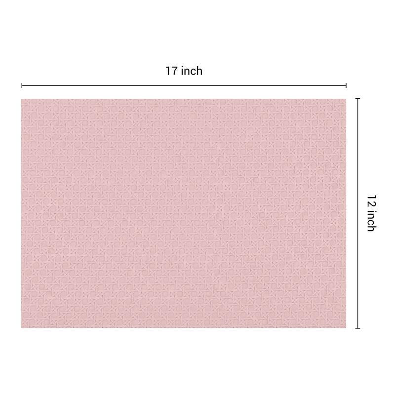 Placemats Set of 6 Woven Placemats for Dining Table Decor Indoor Outdoor Kitchen Table Mat - 17*12in