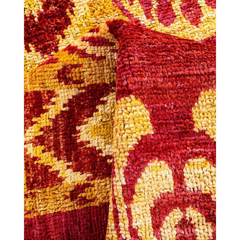 Contemporary Overdyed Wool Hand Knotted Area Rug - 3' 10" x 5' 10"