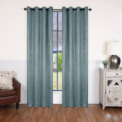 Superior Modern Geometric Waves Blackout Curtain Set with 2 Panels