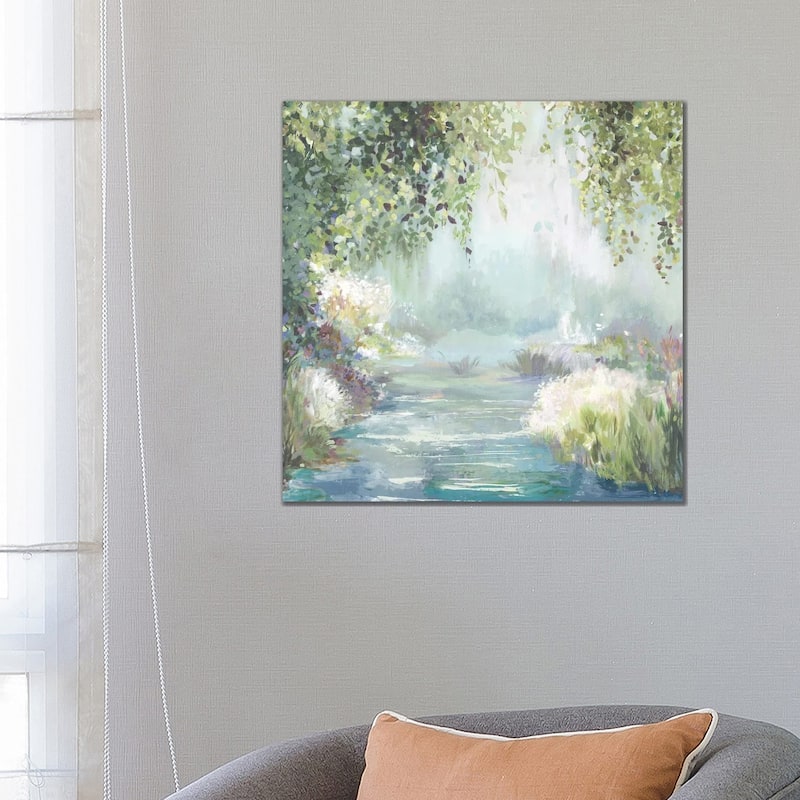 iCanvas "Sunny Forest Path" by Allison Pearce Canvas Print - 26x26x1.5