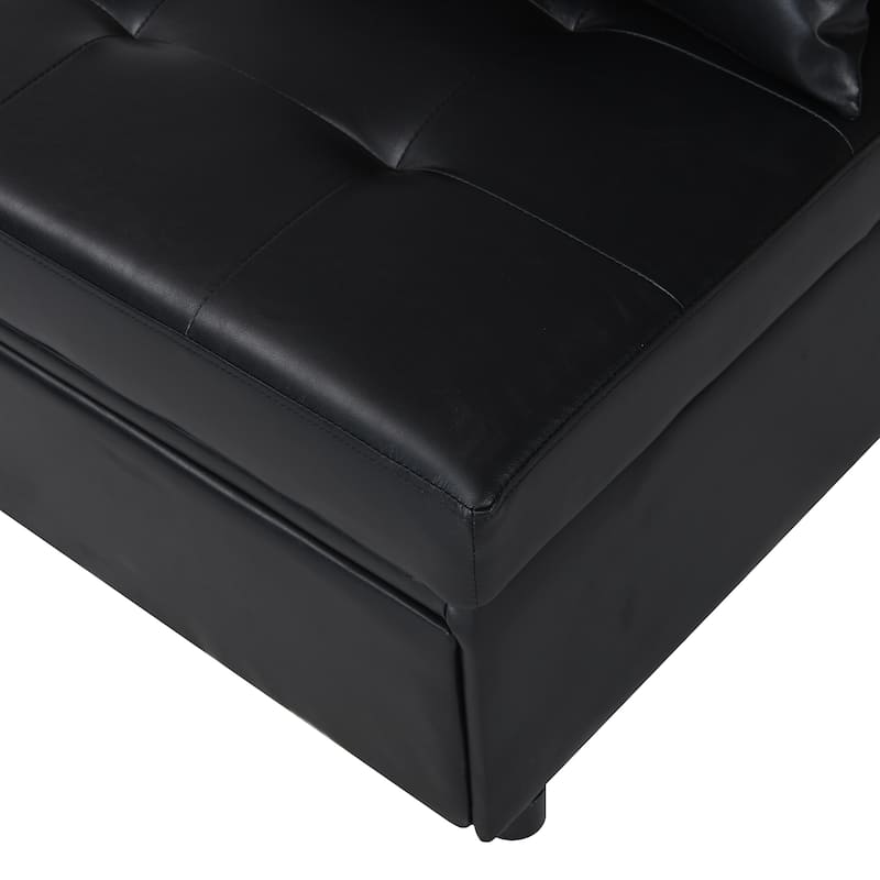 Multi-Functional Folding Ottoman Sofa Bed with Converts to Lounge Chair and Single Bed (264lb Capacity)
