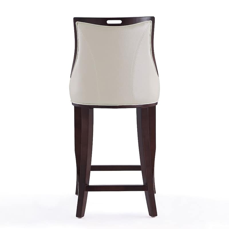Manhattan Comfort Emperor 41 in. Walnut Beech Wood Bar Stool (Set of 3)