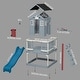 preview thumbnail 15 of 13, Backyard Discovery Beacon Heights Cedar Wooden Elevated Kids Playhouse - 6'3" x 10'0"