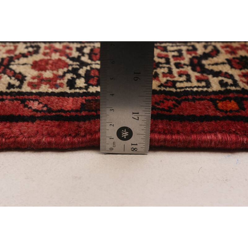 ECARPETGALLERY Hand-knotted Andelz Red Wool Rug - 3'8 x 13'4