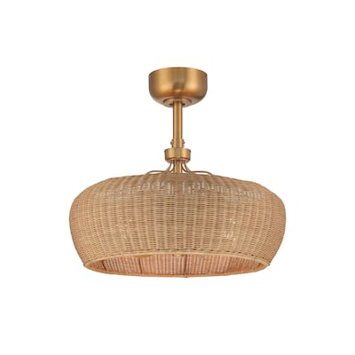 Maribel™ 22 inch Rattan Shade Ceiling Fan with Remote Control and Dimmable Lights