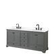 Option Dark Gray, Black Trim, White Quartz Top