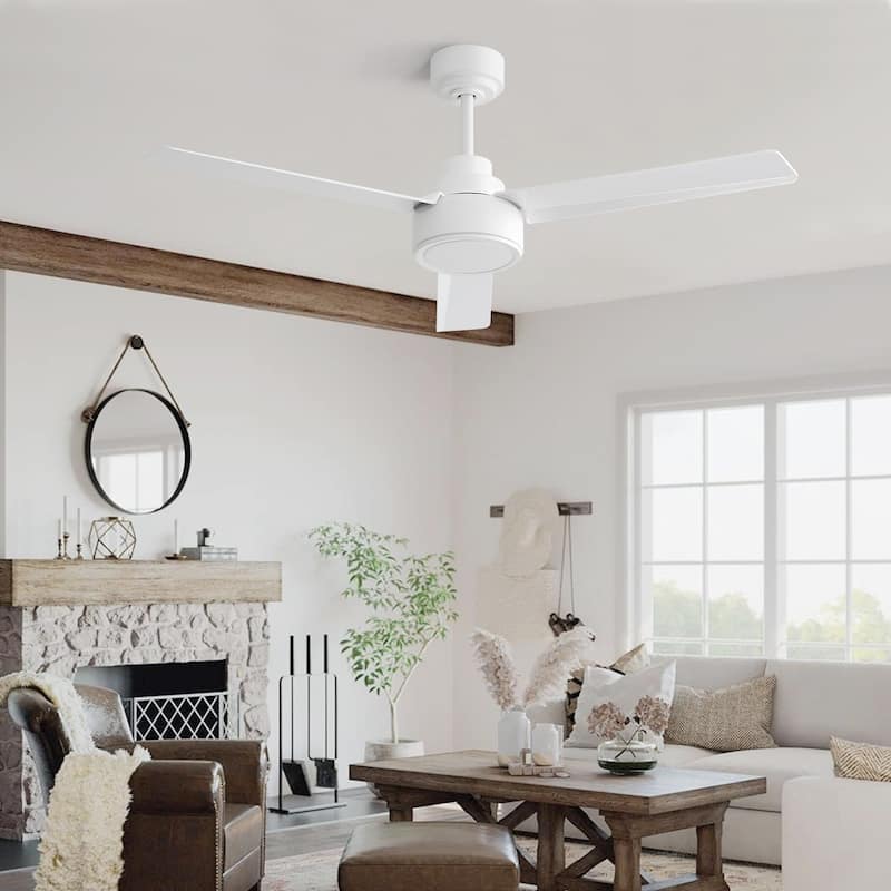 52" Ceiling Fan Without Light for Living Room Bedroom Kitchen