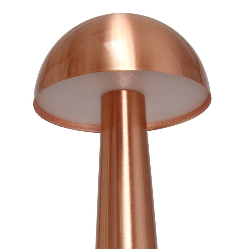 LED Mushroom Mini Touch Sensor Desk Lamp - 8.75" - Copper Finish