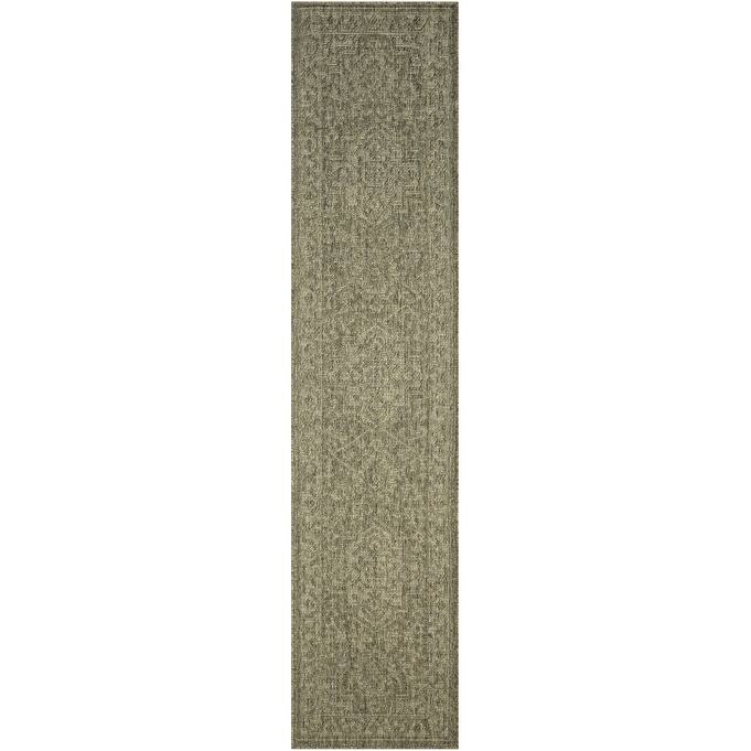 Nourison Tulum Indoor/Outdoor Persian Area Rug - 2'2" x 8' - Olive