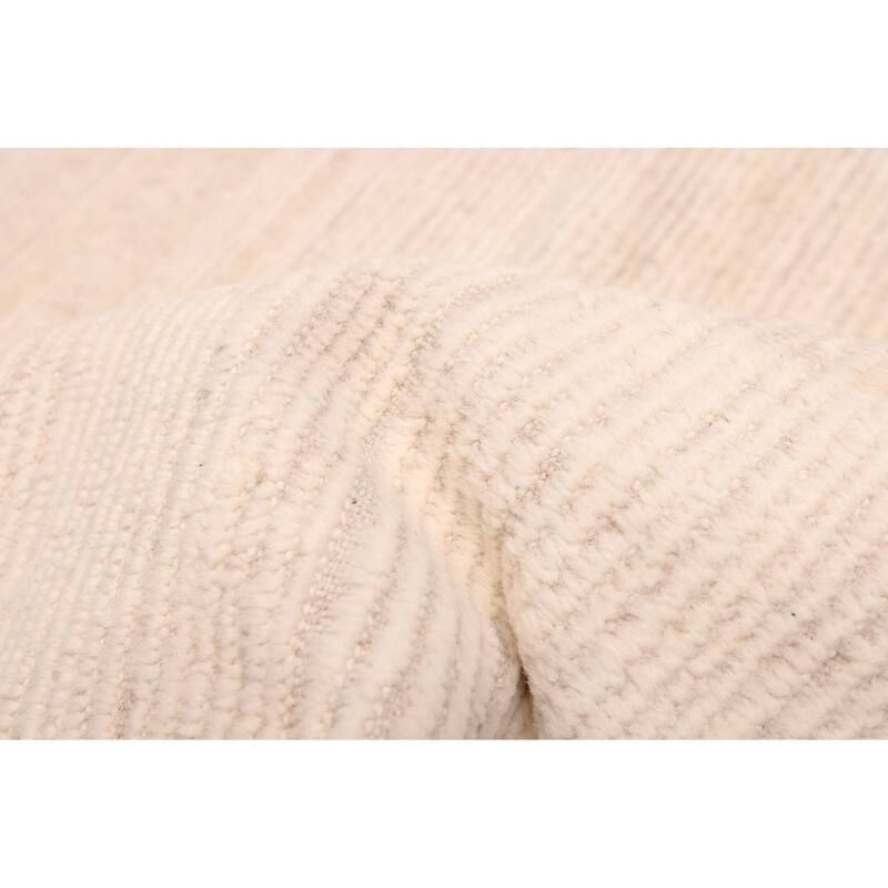 ECARPETGALLERY Hand-knotted Pak Finest Marrakesh Ivory Wool Rug - 9'1 x 11'9