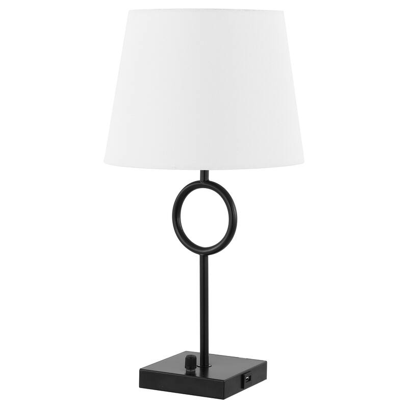 SAFAVIEH Lighting Shida 19-inch Table Lamp with Usb Charging Port (LED Bulb Included) - 10.5 In. W x 10.5 In. D x 19 In. H