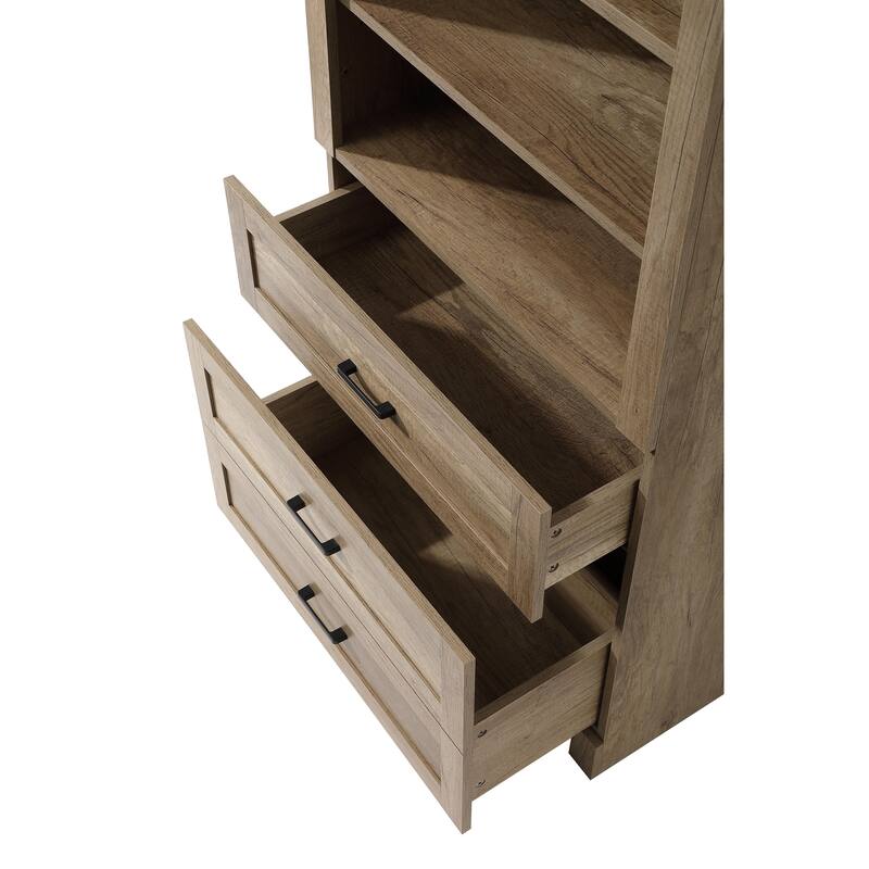 Fresco 16-28 Inch Bath Storage Glass Cabinet