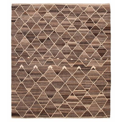 Sivas Brown Kilim 8'5" x 9'8" - 8'5 x 9'8