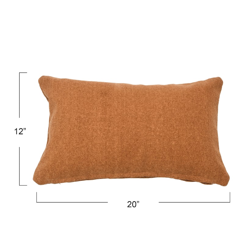 Woven Canvas Lumbar Pillow