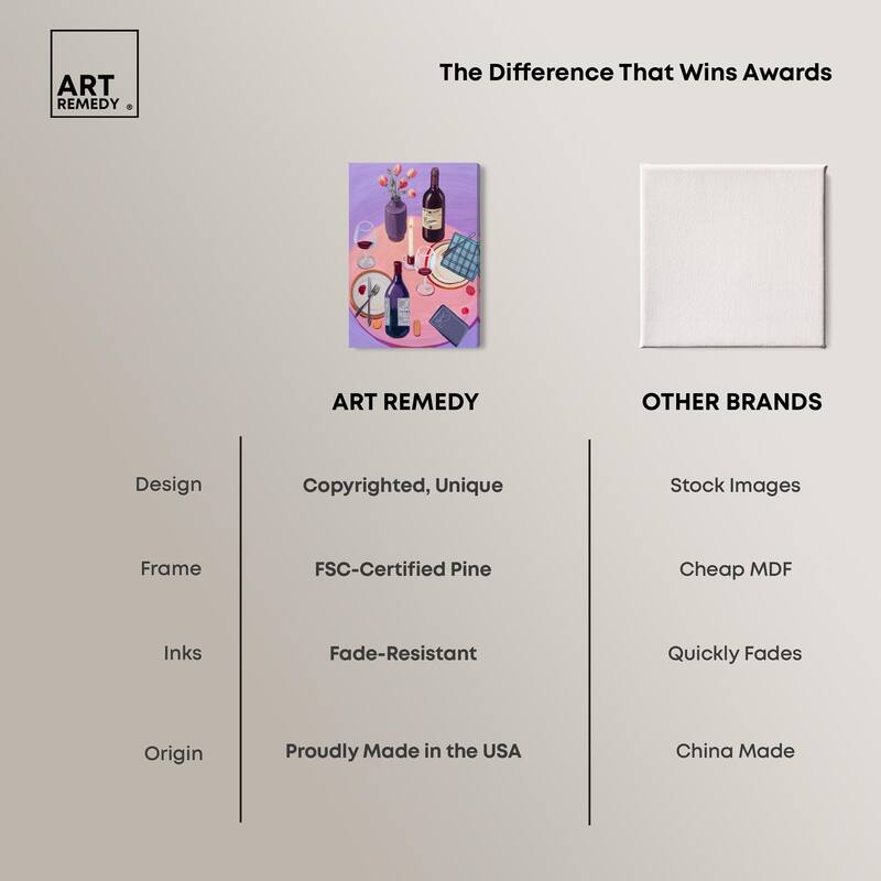 Lavender Haze Dinner Canvas by Art Remedy, Gallery Wrapped