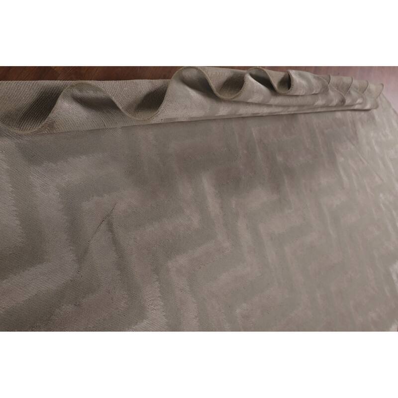 Chevron Style Modern Area Rug Handmade Wool Carpet - 8'0" x 9'10"