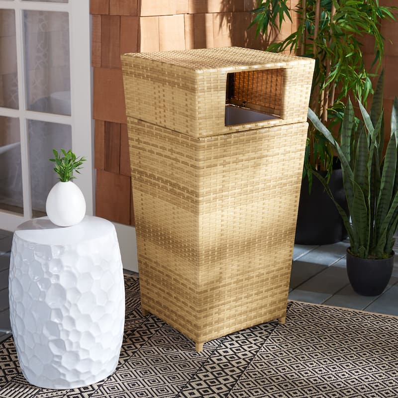 SAFAVIEH Outdoor Mazeli Trash Bin (Fully Assembled)