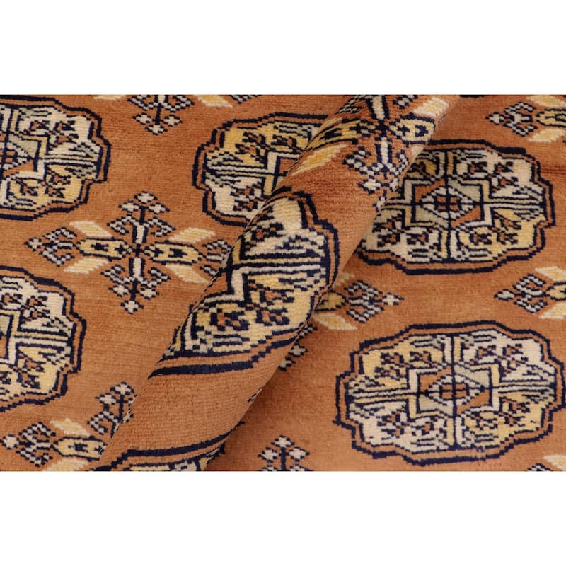 Rustic Bokhara Christensen Brown/Beige Hand Knotted Wool Rug - 4'0'' x 6'4''