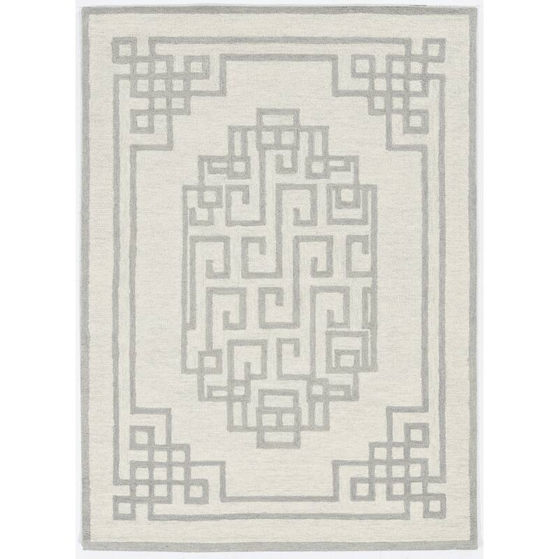 The Gray Barn Hand-tufted Wool Modern Oriental Area Rug - 3'3" x 5'3" - Ivory