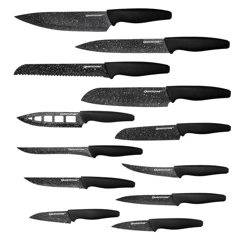 Granitestone Nutri Blade 12 Piece High-Grade Stainless Steel Nonstick Professional Knife Set