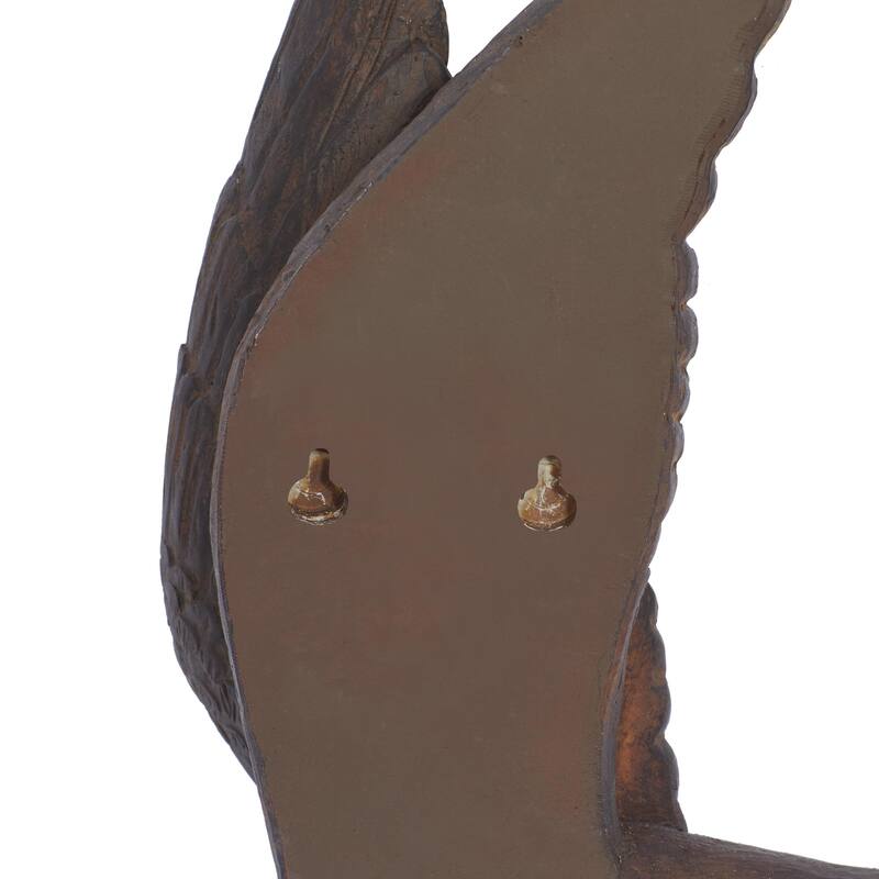 Polystone Bird Distressed 3D Floating Home Wall Decor - Set of 3 Dark Brown, Silver, Gold - Roche River Decor