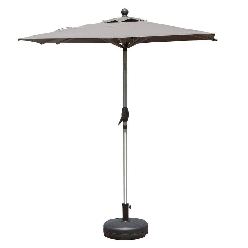 Domi Outdoor Living 6' x 4' Tilt Aluminum Patio Umbrella - Grey