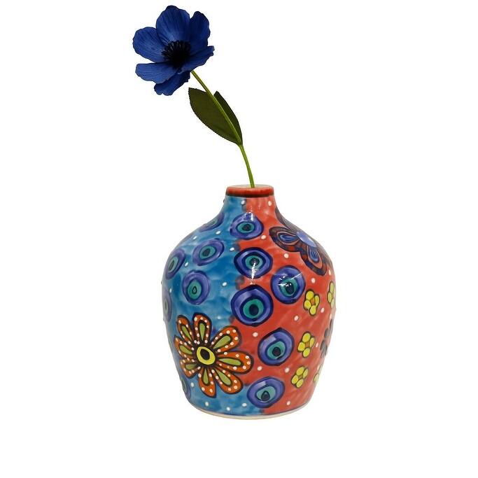 Home&Manor Mini Ceramic Vase Multicolor