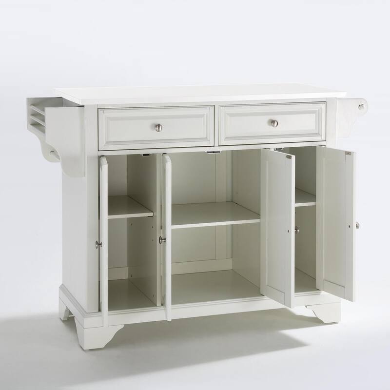 Crosley Lafayette Granite Top Full Size Kitchen Island/Cart - 51.5"W x 18"D x 36"H