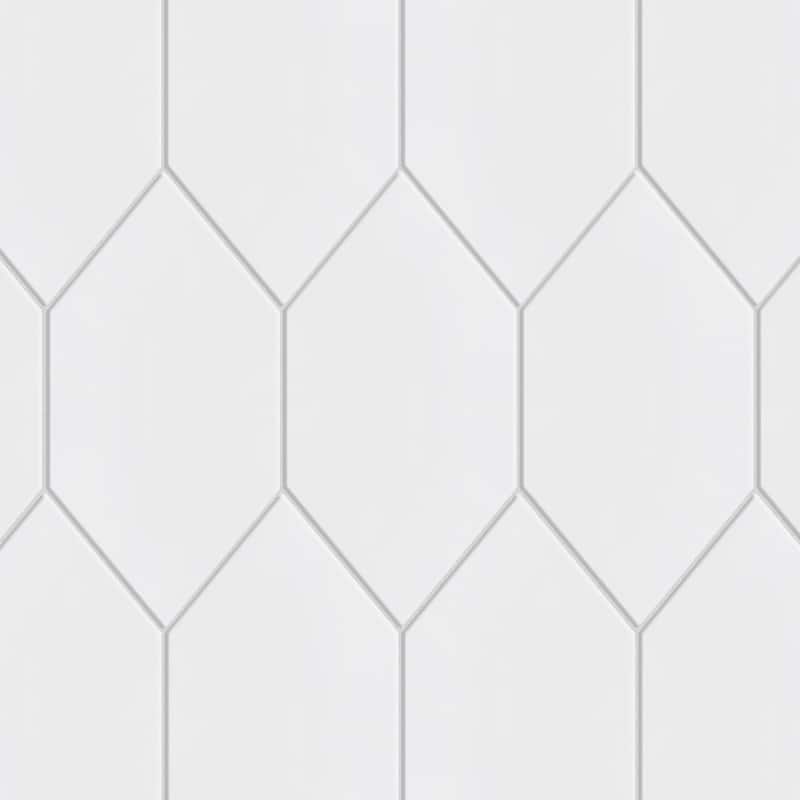 Merola Tile Textile Basic Kayak White 6-1/2" x 12-1/2" Porcelain Floor and Wall Tile