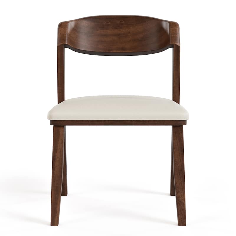Furniture of America Abigail IV Mid-Century Modern 7-Piece Rich Walnut Solid Wood 102-inch Extendable Dining Set