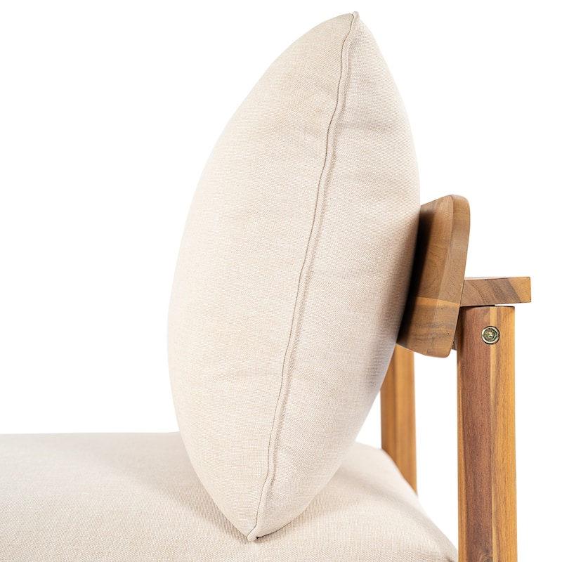 Christopher Knight Home - Terassi 5-Piece Acacia Wood Outdoor L-Shaped Sectional Sofa Set with Ottoman, Light Teak Finish