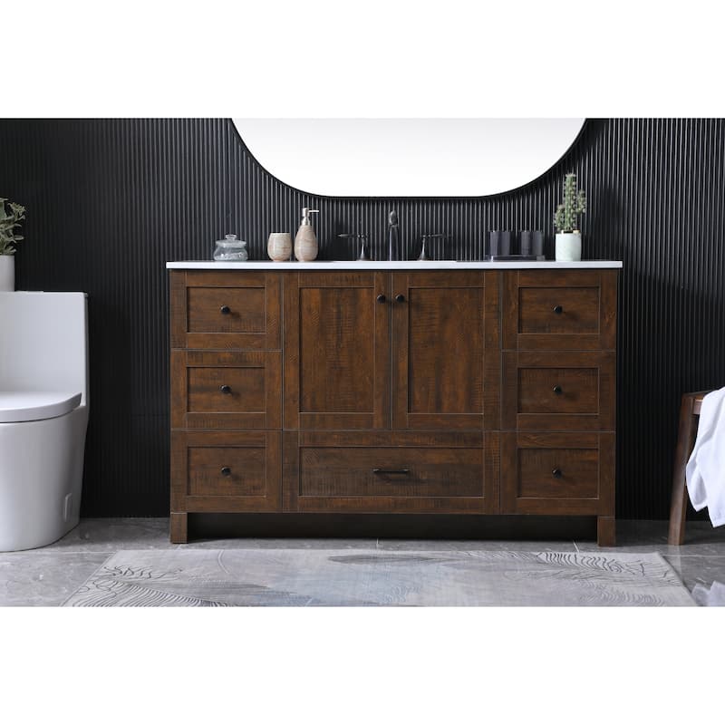 Fresco 48 - 60 Inch Single Bathroom Vanity - 54 Inches - Expresso
