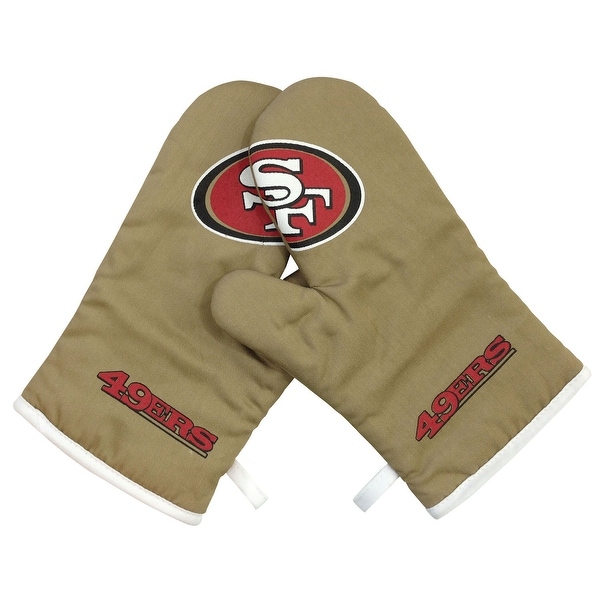 San Francisco 49Ers NFL Oven Cross Mitt Gloves - 10 1/2" x 7". Opens flyout.