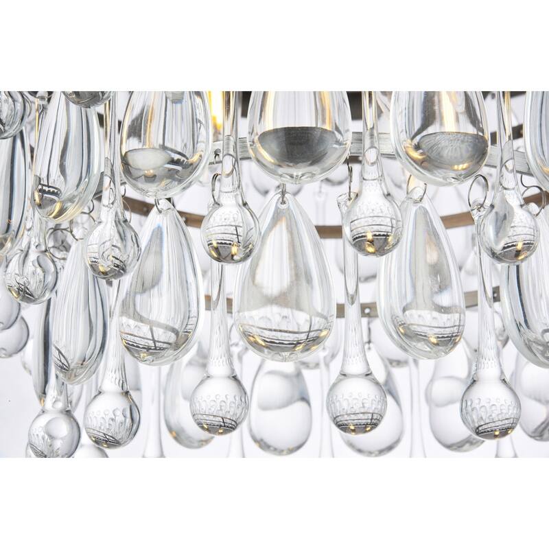 Sylvia Crystal/ Metal Tiered Flush Mount - 15 Inch
