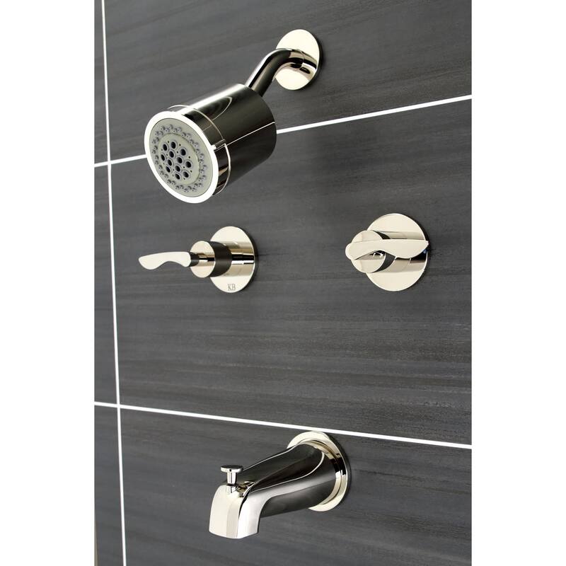 Kingston Brass Serena Tub and Shower Trim Package With 1.8 GPM Multi
