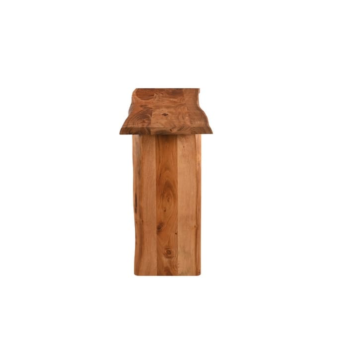 HomeRoots 57" Chestnut Solid Wood Sled Console Table - 57