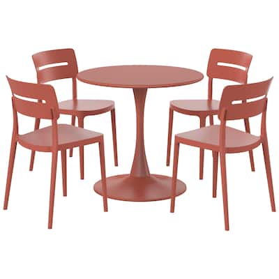 Frond and Form 4-Person Outdoor Round Dining Set