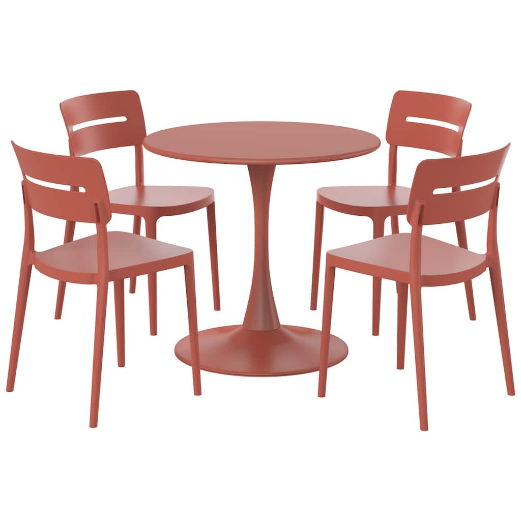 Frond and Form 4-Person Outdoor Round Dining Set