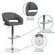 preview thumbnail 93 of 98, Chrome Upholstered Height-adjustable Rounded Mid-back Barstool