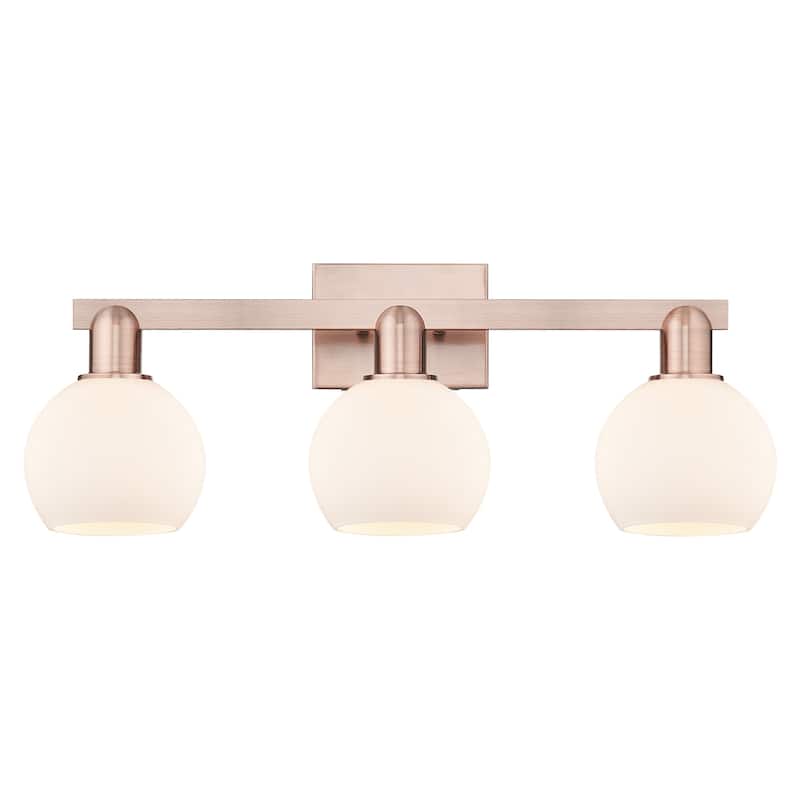 Innovations Lighting 716-3W-10-25 Athens Vanity Athens 3 Light 25" - Antique Copper / Matte White