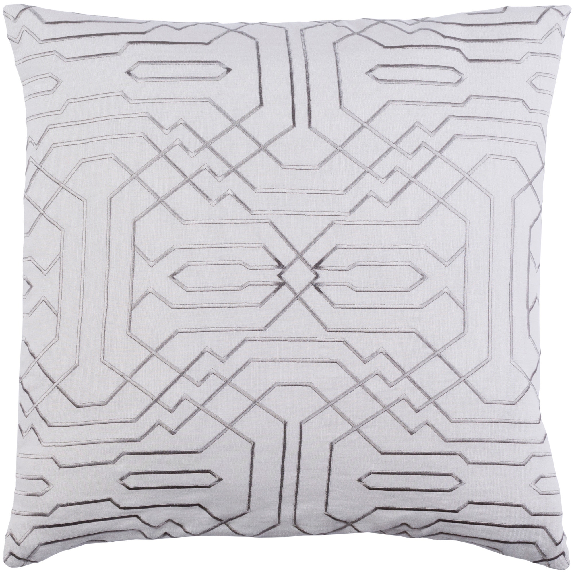 Decorative Stone White 18-inch Throw Pillow Cover
