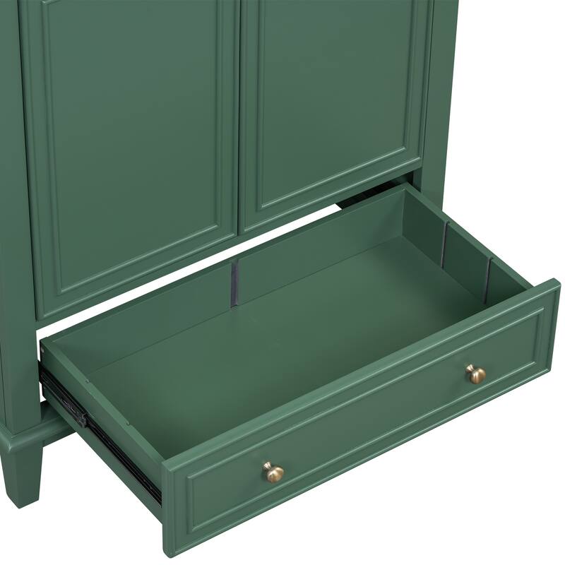GDFStudio - Avalon 30-Inch Bathroom Vanity Base Cabinet, Multi-functional Cabinet, Solid Wood & MDF Board, Painted Finish