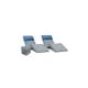 preview thumbnail 14 of 22, Aqua Outdoors inPool Chaise Set-Two Chaises-Two Pillows-One Small in Pool Side Table - ledges up to 9"in Deep Grey/Blue
