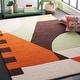 preview thumbnail 4 of 72, SAFAVIEH Handmade Rodeo Drive Sofoula Mid-Century Modern Abstract Wool Rug 3' x 5' - Green/Brown - Rectangle