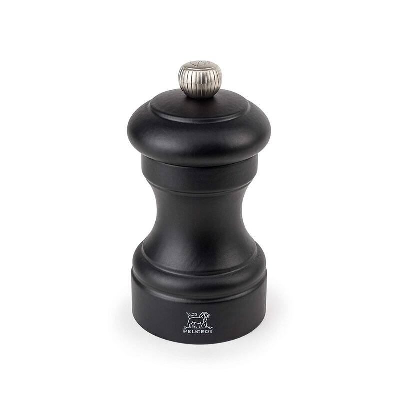 Peugeot Bistro 4 Inch Pepper Mill, Black Matte - Chocolate