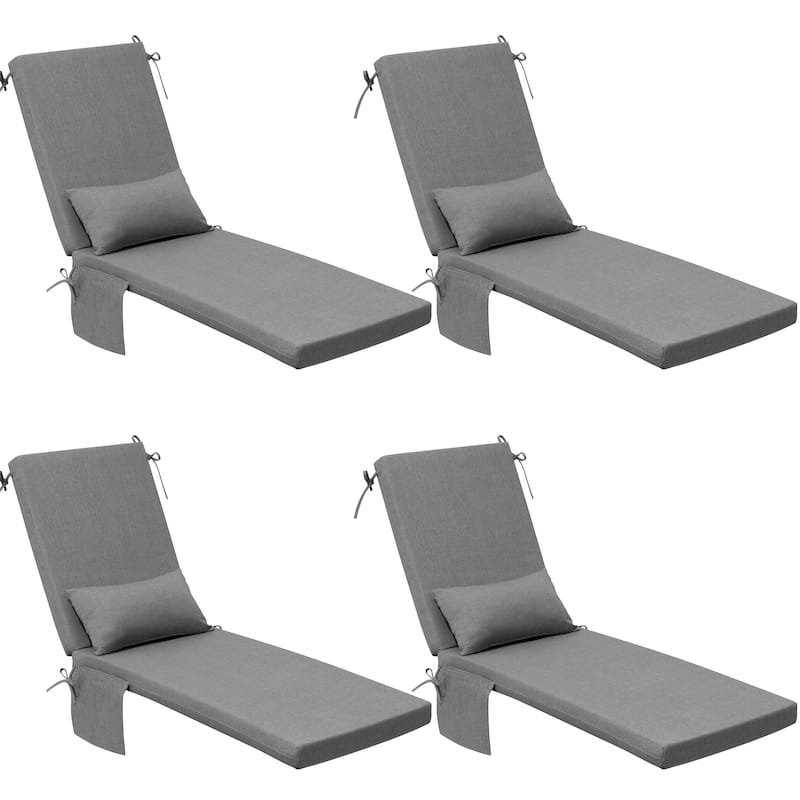 Outdoor Lounge Chair Cushions Patio Chaise Lounge Chair Seat Cushion with Pillow