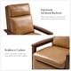 preview thumbnail 10 of 14, Gladys Mid-Century Modern Genuine Leather Solid Wood Recliner By HULALA HOME