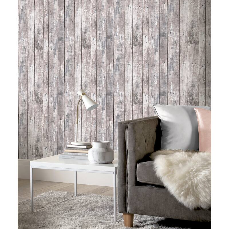 Arthouse Bertram Neutral Wood Wallpaper